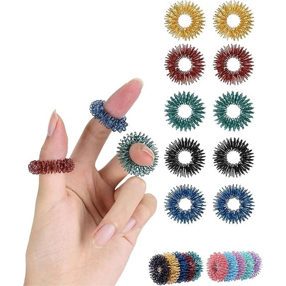 Mr. Pen Spiky Sensory Rings — 10 Pack Fidget Toys
