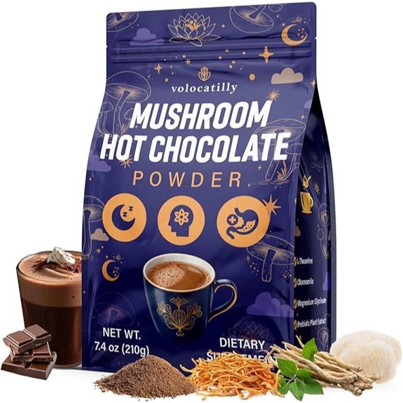Mushroom Hot Cocoa with Magnesium Glycinate Supplement
