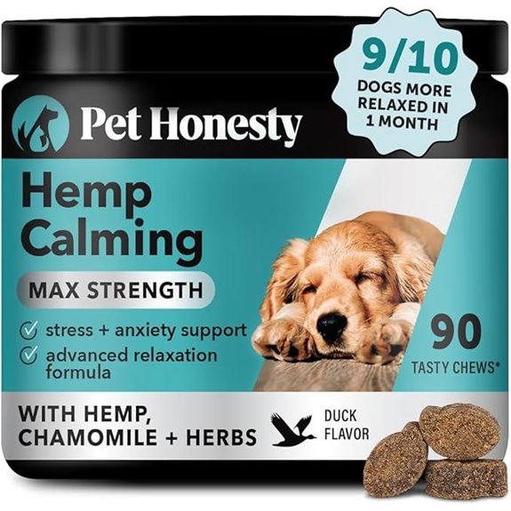 Natural Hemp Calming Chews for Dogs Duck 90 Ct