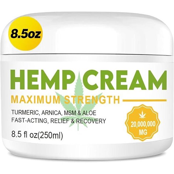 Natural Hemp Cream for Muscle and Joint Discomfort 8.5 oz