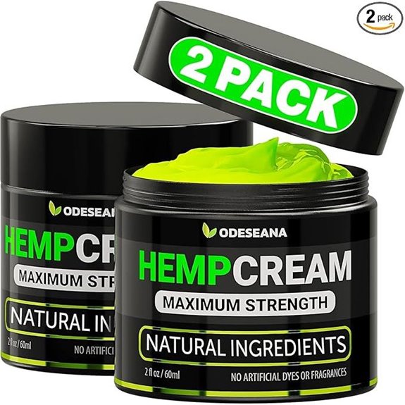 Natural Hemp Cream Gel Rub for Discomfort (2 Pack)