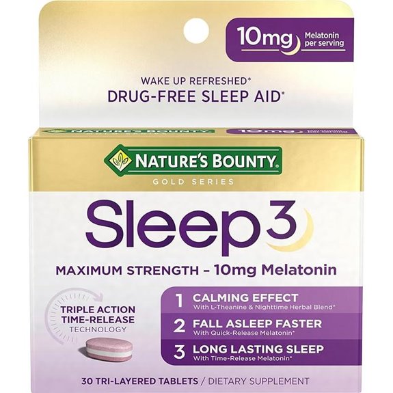 Nature&rsquo;s Bounty Melatonin Sleep Aid (10mg 30 Tabs)