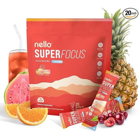 Nello Superfocus Fruity Caffeine Nootropic Packets