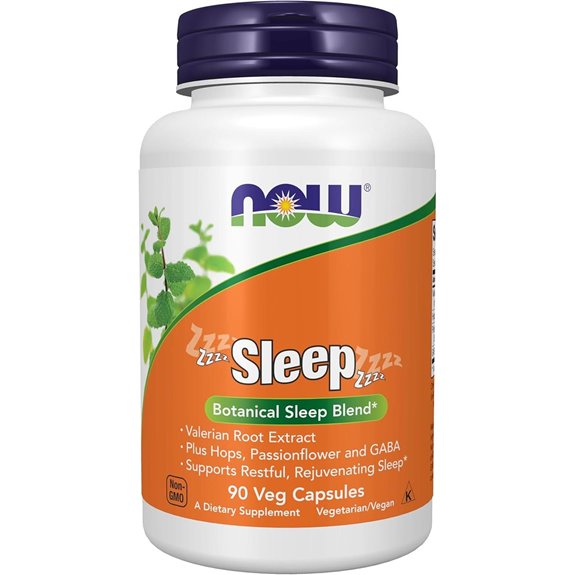 NOW Foods Sleep Botanical Blend with Valerian Hops Passionflower GABA