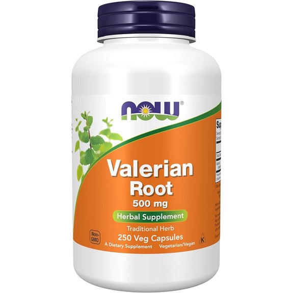 NOW Foods Valerian Root 500 mg Supplement 250 Veg Capsules