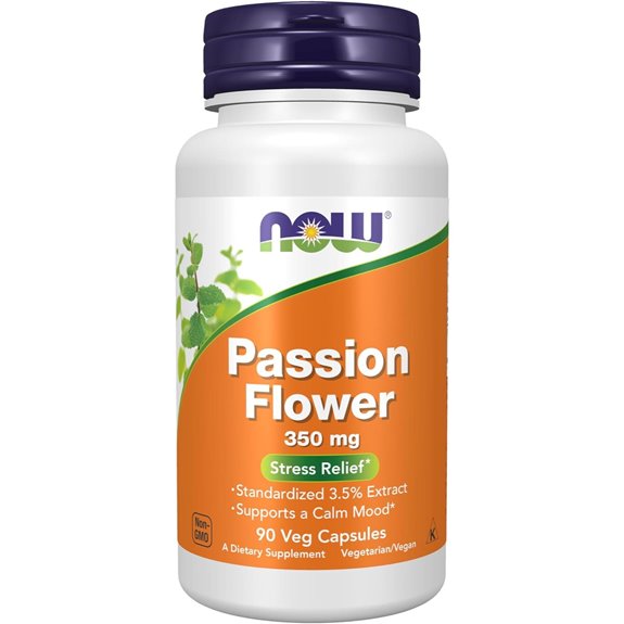 NOW Passion Flower 350 mg Stress Relief Capsules