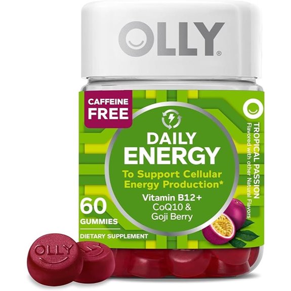OLLY Daily Energy Gummies with B12 CoQ10 60