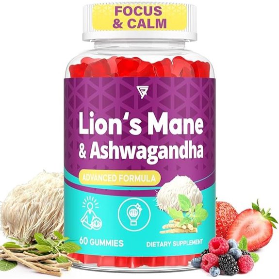 Organic Ashwagandha & Lions Mane Gummies (60)