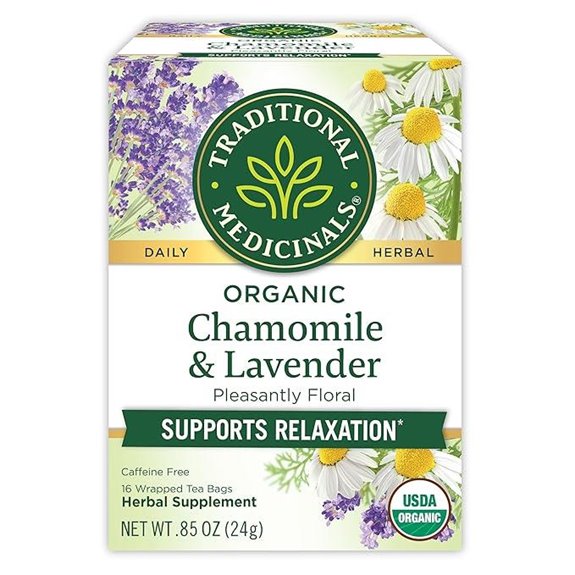 Organic Chamomile & Lavender Stress-Relief Tea Bags