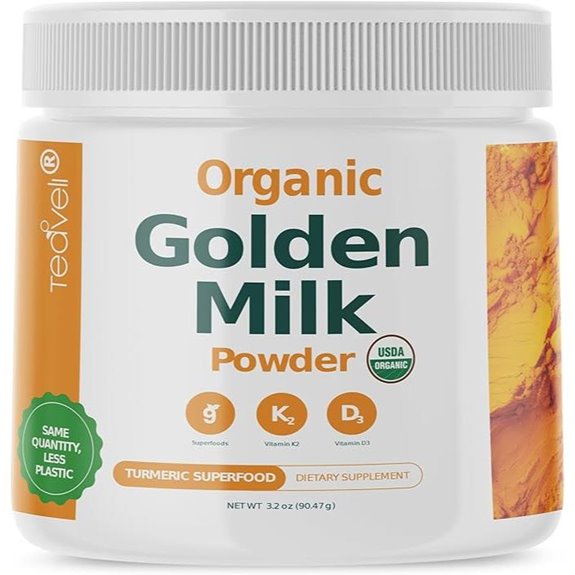 Organic Golden Milk Powder with Turmeric & Turmeric Tea Latte