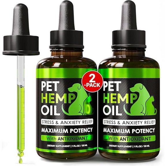 Organic Hemp Oil Drops for Pets (2 Pack)
