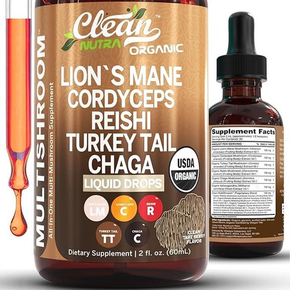 Organic Lions Mane Mushroom Supplement Complex Blend