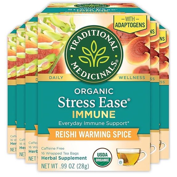 Traditional Medicinals Organic Stress Ease Tea with Adaptogens