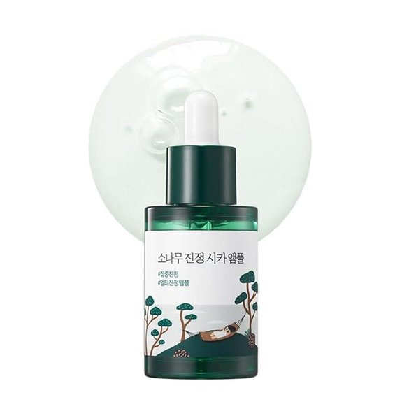 ROUND LAB Pine Calming Cica Ampoule—Hydrating Serum for Skin Barrier
