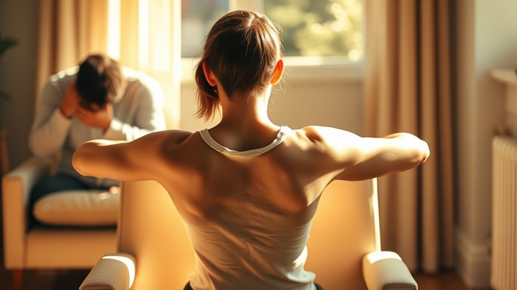 posture breathing reduces anxiety symptomatology