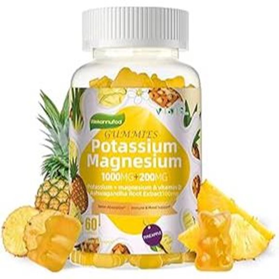 Potassium Magnesium Gummies with B6 D3 60 Gummies