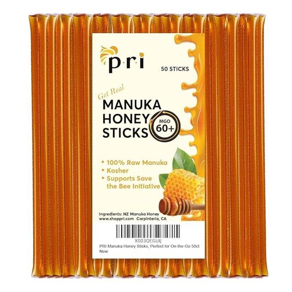 P.R.I Manuka Honey Sticks MGO 60+ 50ct