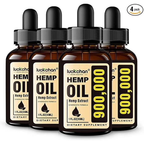Premium Hemp Oil Drops for Sleep and Anxiety (4-Pack)