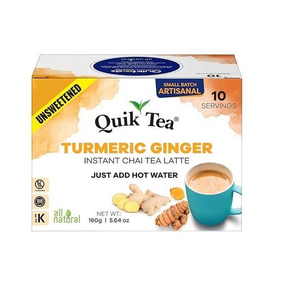 QuikTea Turmeric Ginger Unsweetened Chai Latte (10)