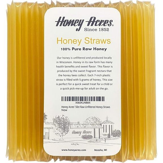 Honey Acres Raw Unfiltered Honey Sticks (50)
