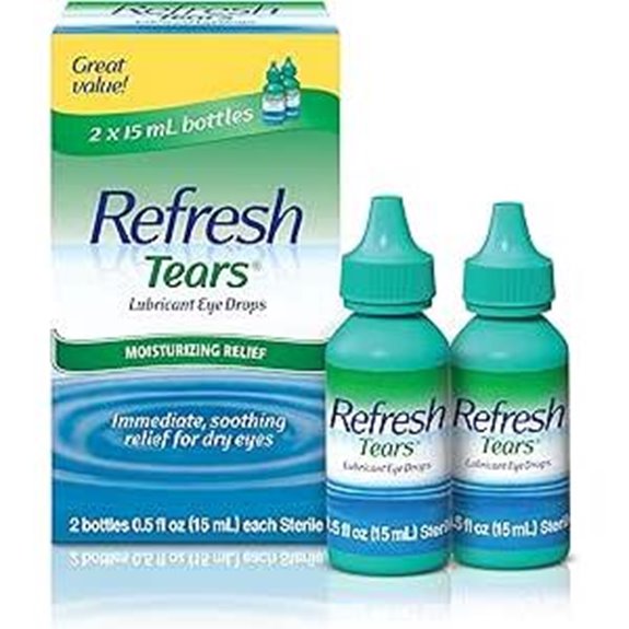 Refresh Tears Lubricant Eye Drops 2 Bottles .5 fl oz (15 ml)