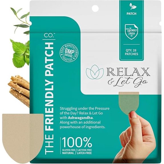Relax & Let Go Patch with Ashwagandha GABA Gotu Kola (28 Day)
