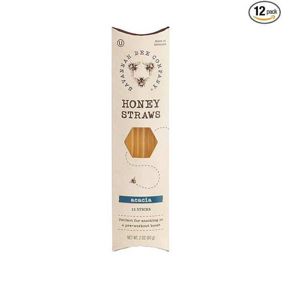 Savannah Bee Honey Straws: Pure Acacia USA Made (12)