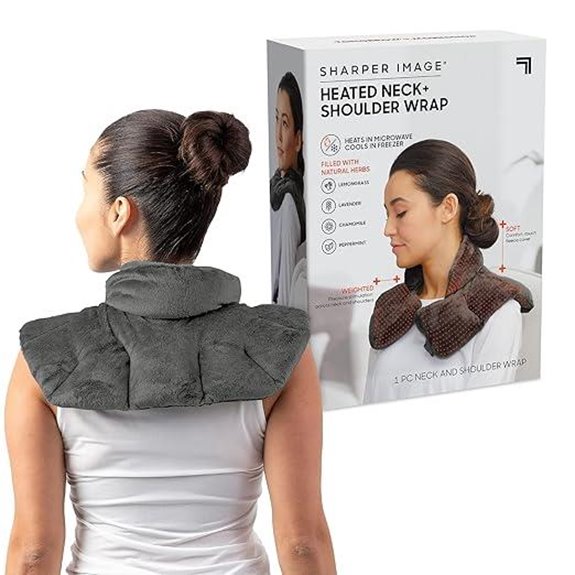Sharper Image Heated Neck & Shoulder Wrap with Lavender Therapy