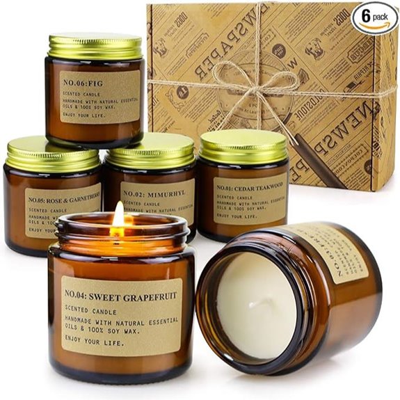 Six Candles Scented Aromatherapy Gift Set