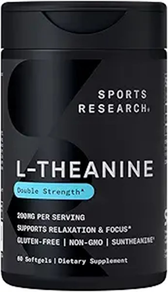 Sports Research L-Theanine Supplement with Suntheanine 200mg (60)