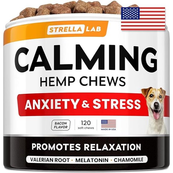 STRELLALAB Hemp Calming Dog Chews Hickory Bacon