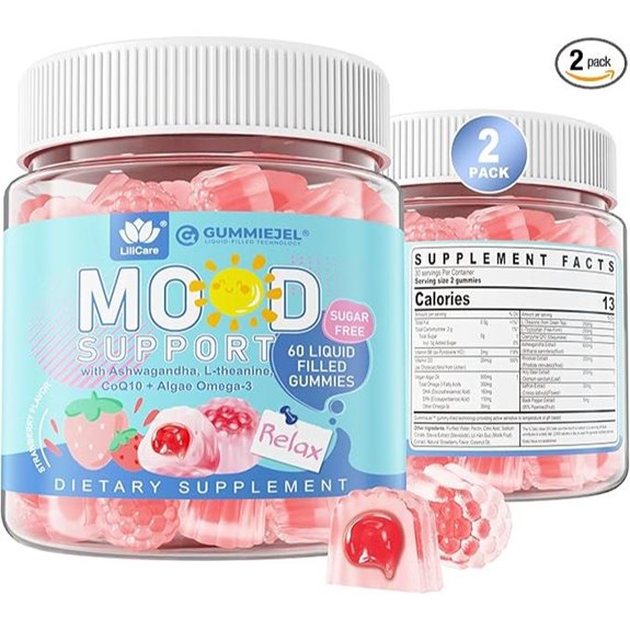 Sugar Free Ashwagandha Calm Gummy Supplement Vegan 120ct