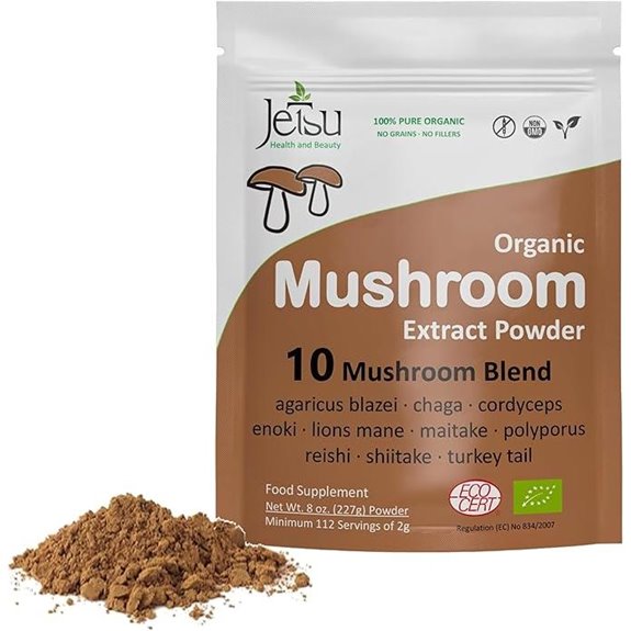 Mushroom Extract Powder: 10-Mushroom Nootropic Supplement