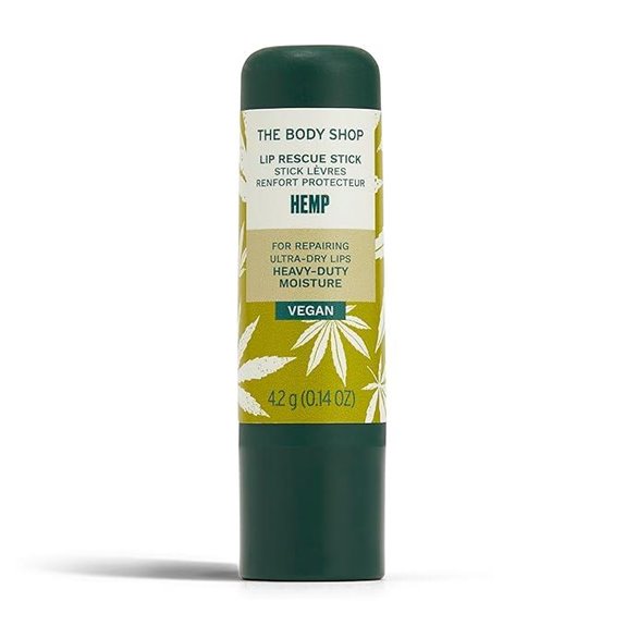 The Body Shop Hemp Heavy Duty Lip Care 0.14 Oz,Green
