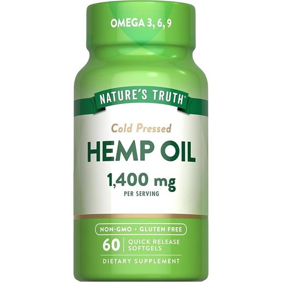 Nature's Truth Hemp Oil Softgels 1400mg 60 Count