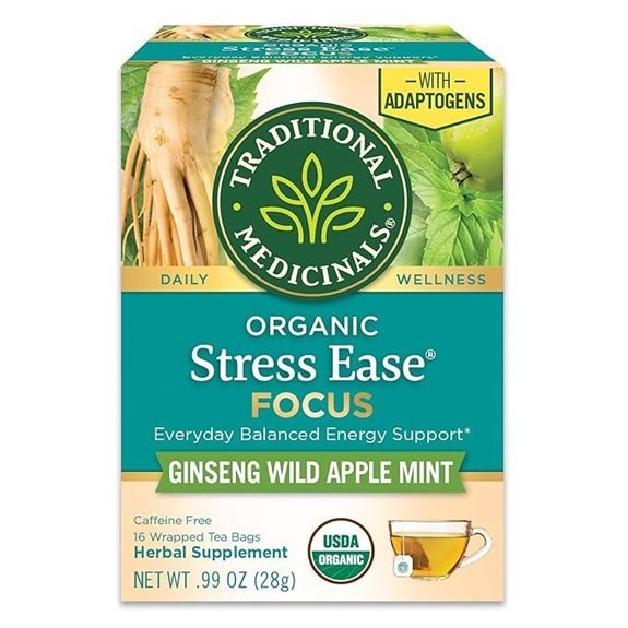 Traditional Medicinals Stress Ease Ginseng Apple Mint Tea