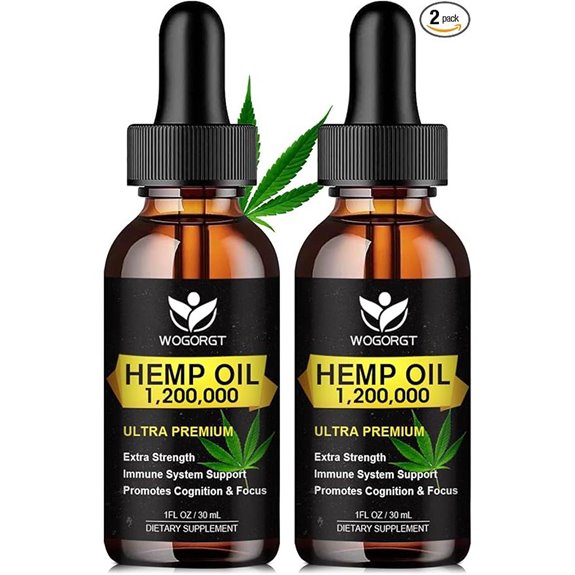 2 Pack Organic Hemp Oil Extract (30mL each)