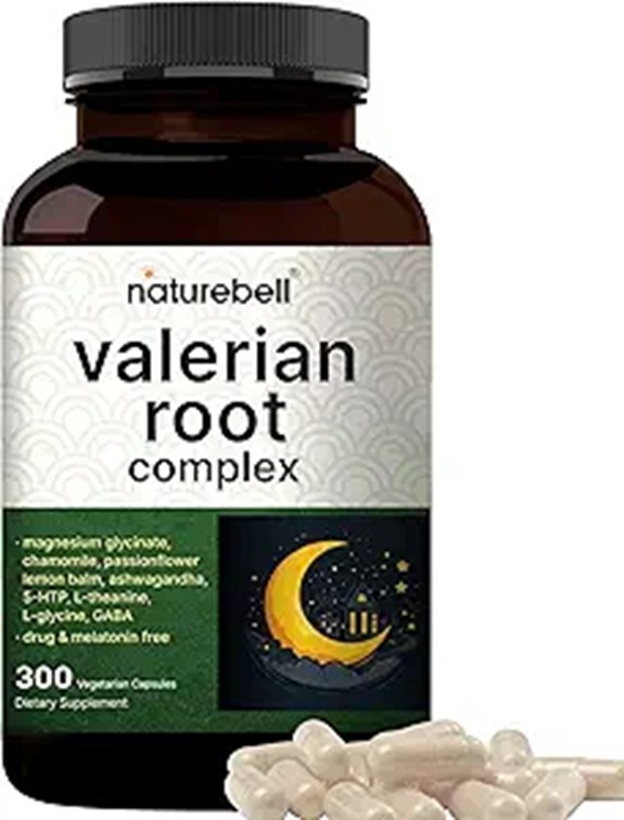 NatureBell Valerian Root Sleep Support with 300 Veggie Capsules