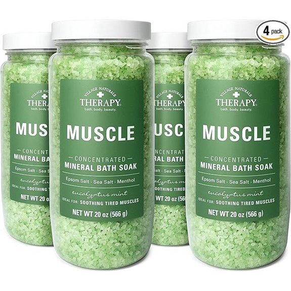 Village Naturals Muscle Bath Soak Eucalyptus Mint (4-pack)