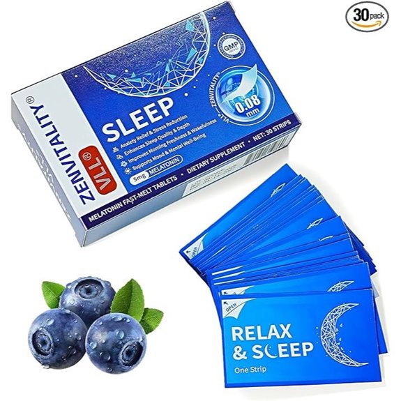 VLL Oral Sleep Strips with Melatonin 5mg (30Pcs)