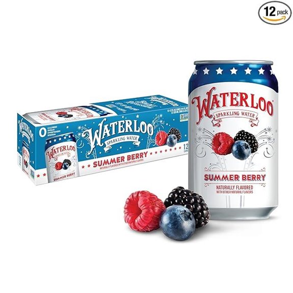 Waterloo Summer Berry Sparkling Water 12 cans