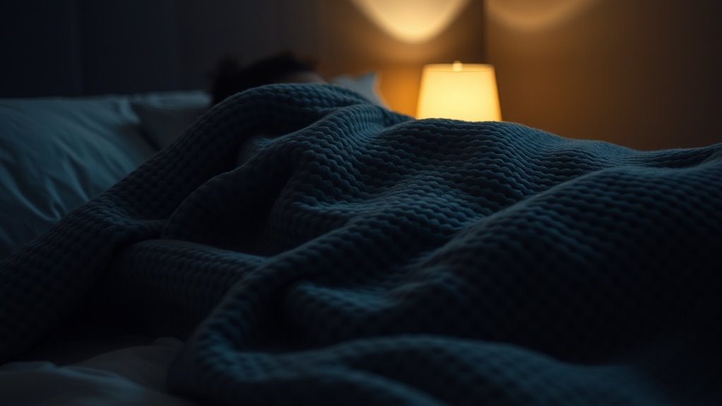 weighted blankets promote calmer sleep onset
