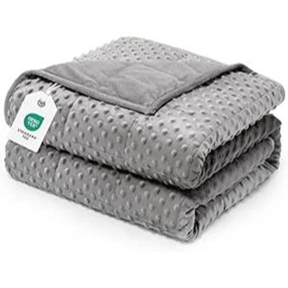 Wemore Minky Dot Weighted Blanket (15 lb) Grey